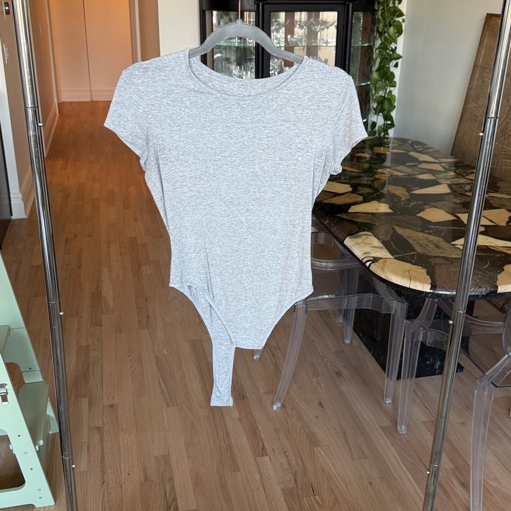 Hanky Panky Gray Short Sleeve Bodysuit Tee